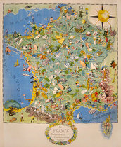 La France Touristique et Gastronomique Map