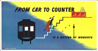 Mini Subway Car Card <br>No. 12 - From Car to Counter