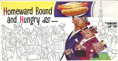 Mini Subway Car Card <br>No. 20 - Homeward Bound and Hungry As...