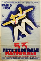 Fete Federale Cinquantenaire International Paris 1931