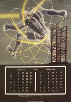 Philips 1952 January February Calendar Page