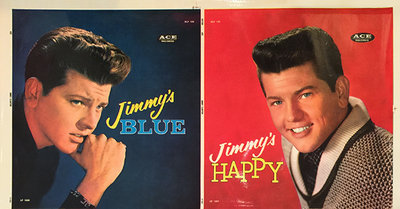 Jimmy's Blue, Jimmy's Happy (Jimmy Clanton Ace Records unmounted LP dust jacket)