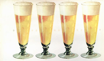 American Die Cut- Beer 4 Glasses (smaller format)