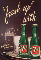 7up Fresh Up With 7up You like it it likes you (Brown)