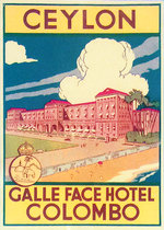 Ceylon Galle Face Hotel Colombo LUGGAGE LABEL
