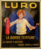 Luro Clothing Dye Tin Sign