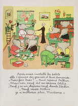 Babar Book Page Illustration - Classroom