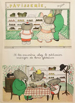Babar Book Page Illustration - Patisserie