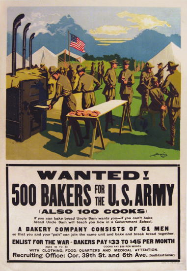 US Army - 500 Bakers Wanted
