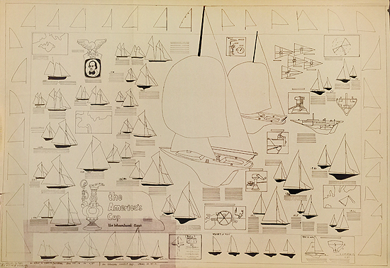 America's Cup Sail Boat Diagram