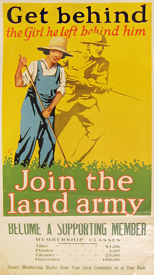 Join the Land Army Get Behind the Girl