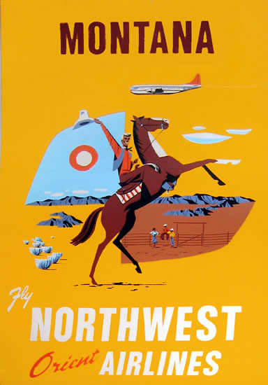 Montana - Northwest Orient Airlines 