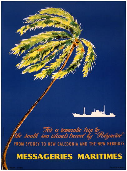 Messageries Maritime Sydney (Palm Tree/Blue)