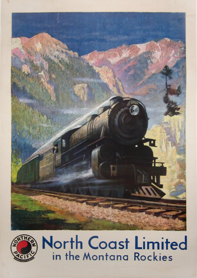Northern Pacific Railway North Coast Limited in the Montana Rockies