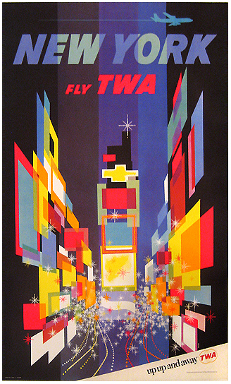                     TWA New York (Times Square /Up Up and Away)