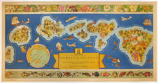  Hawaiian Islands (Dole Map)