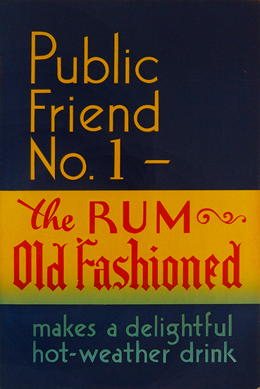 Rum Card - Public Friend No. 1 The Rum Old Fashioned