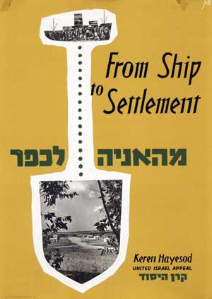 Keren Hayesod From Ship to Settlement Israel