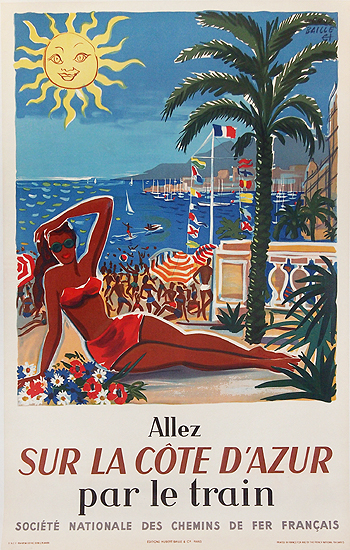 SNCF Allez Sur La Cote D'Azur (French Text/ Bikini)