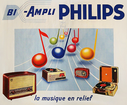 Philips Bi-Ampli La Musique en Relief (Music Notes & Radios)
