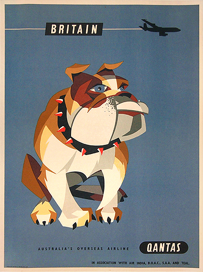 Qantas Britain Bulldog 1/4 Sheet