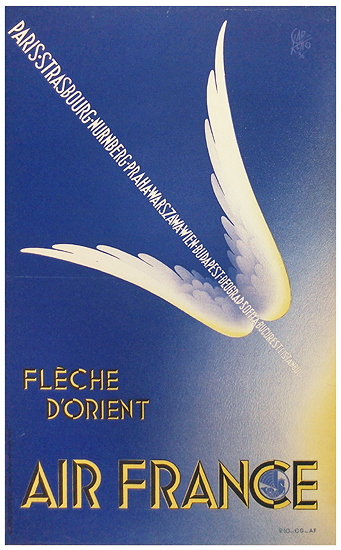 Air France Fleche D'Orient Wings 1/4 Sheet