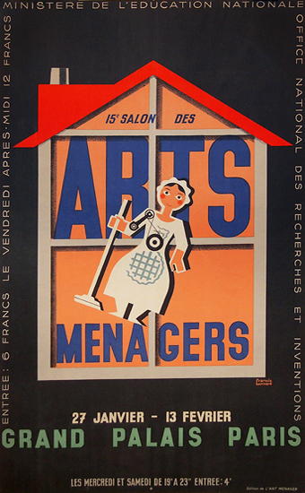 Arts Menagers (Black with Orange House 25x40)