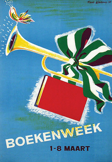 Boekenweek (Dutch Book Week Trumpet, Bird, & Book)