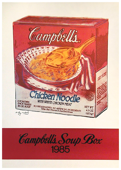 Campbell's Soup Box, 1985 Warhol