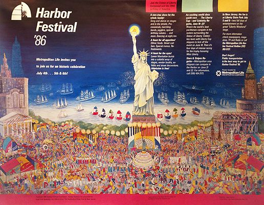 NYC Harbor Festival 1986 (Statue of Liberty/Dark Sky)