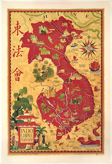                                         Indochine Francaise  Map
