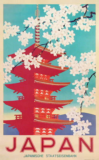 Japan (Blossoms and Pagoda)