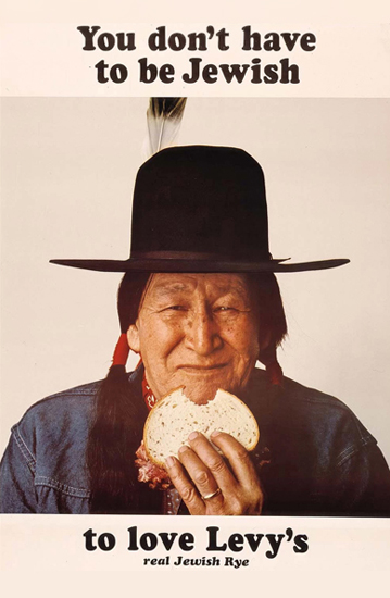 Chisholm Poster - Levy's Rye Bread (Native American Man)