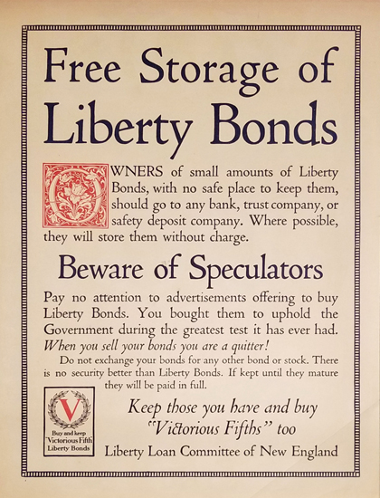 Free Storage of Liberty Bonds