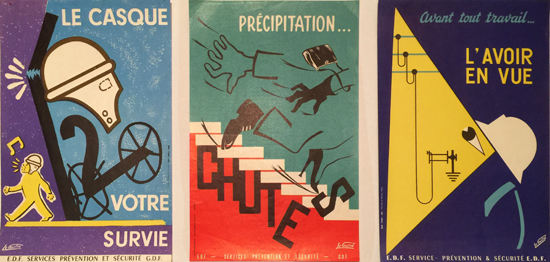 Set of 3 French Safety Small Format Posters