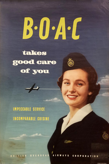 BOAC Takes Good Care of You (Flight Attendant) 20 x 30