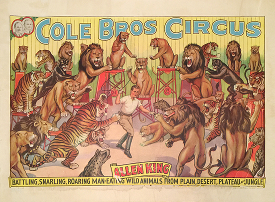 Cole Bros Circus Allen King Roaring Man