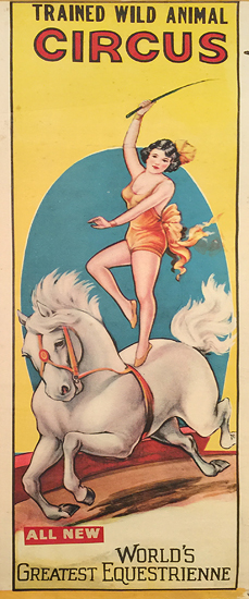 Trained Wild Animal Circus World's Greatest Equestrienne