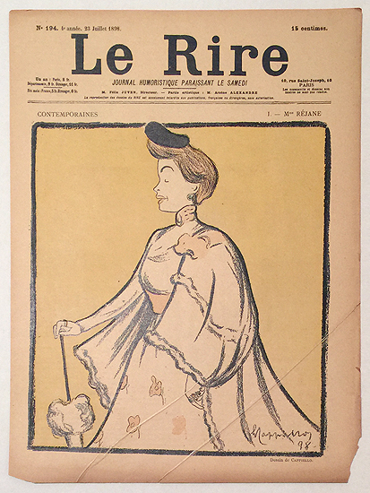 Le Rire Juillet 1898 Mme. Réjane